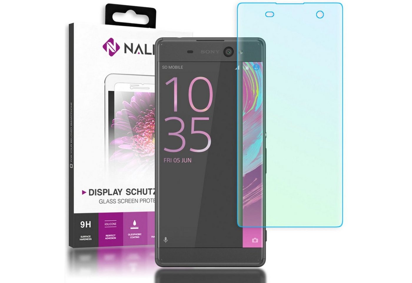 Nalia Schutzfolie Sony Xperia XA, Schutzglas von Nalia