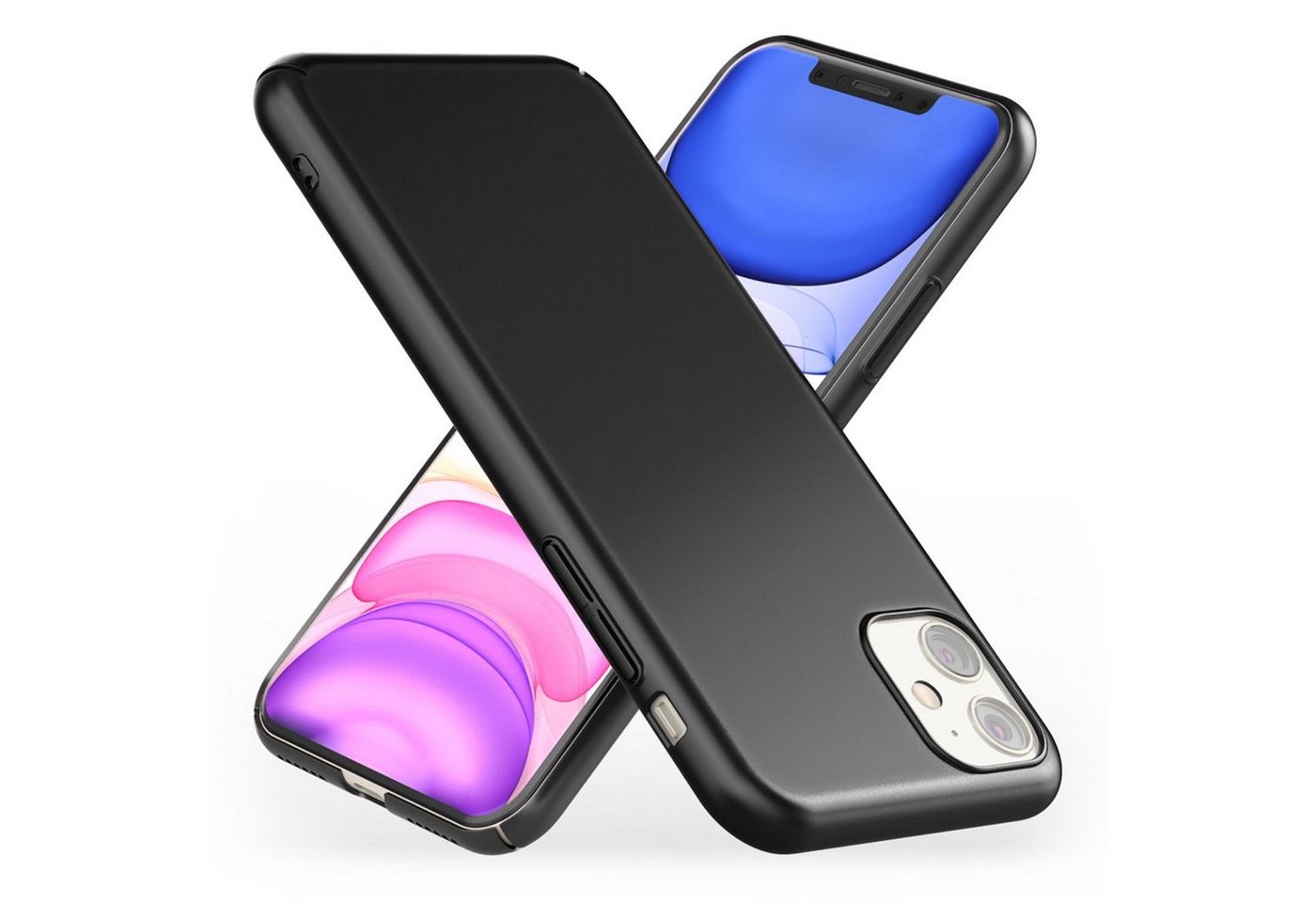 Nalia Smartphone-Hülle Apple iPhone 11, Ultra Dünne 0,5mm Hülle / Mattes Hardcase / Silk Touch / Extra Leicht Nalia Smartphone-Hülle Apple iPhone 11, Ultra Dünne 0,5mm Hülle / Mattes Hardcase / Silk Touch / Extra Leicht von Nalia