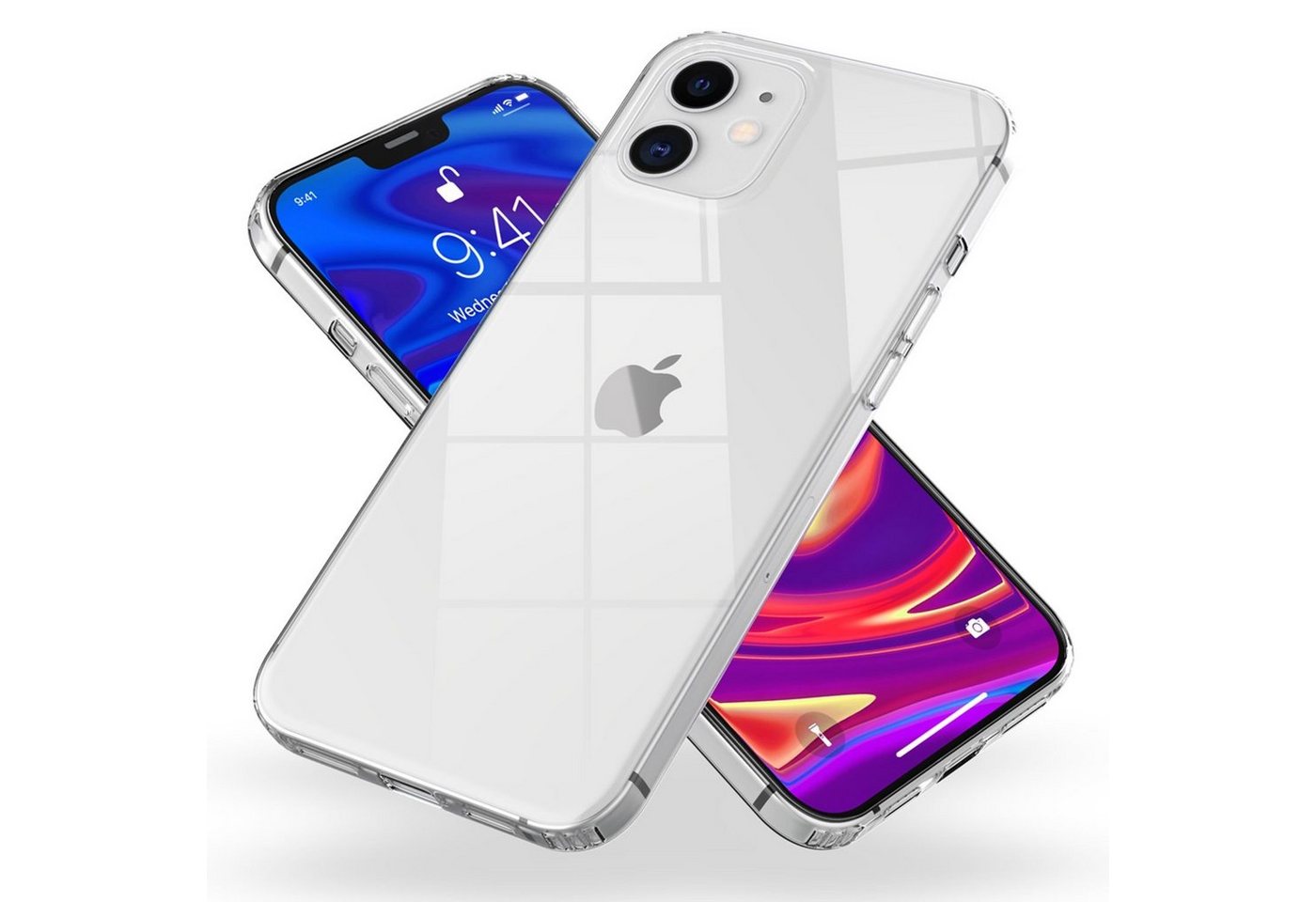 Nalia Smartphone-Hülle Apple iPhone 12 Apple iPhone 12 Pro, Klare Hybrid Hülle / Harte Rückseite / Kratzfest / Super Transparent Nalia Smartphone-Hülle Apple iPhone 12 Apple iPhone 12 Pro, Klare Hybrid Hülle / Harte Rückseite / Kratzfest / Super Transparent von Nalia