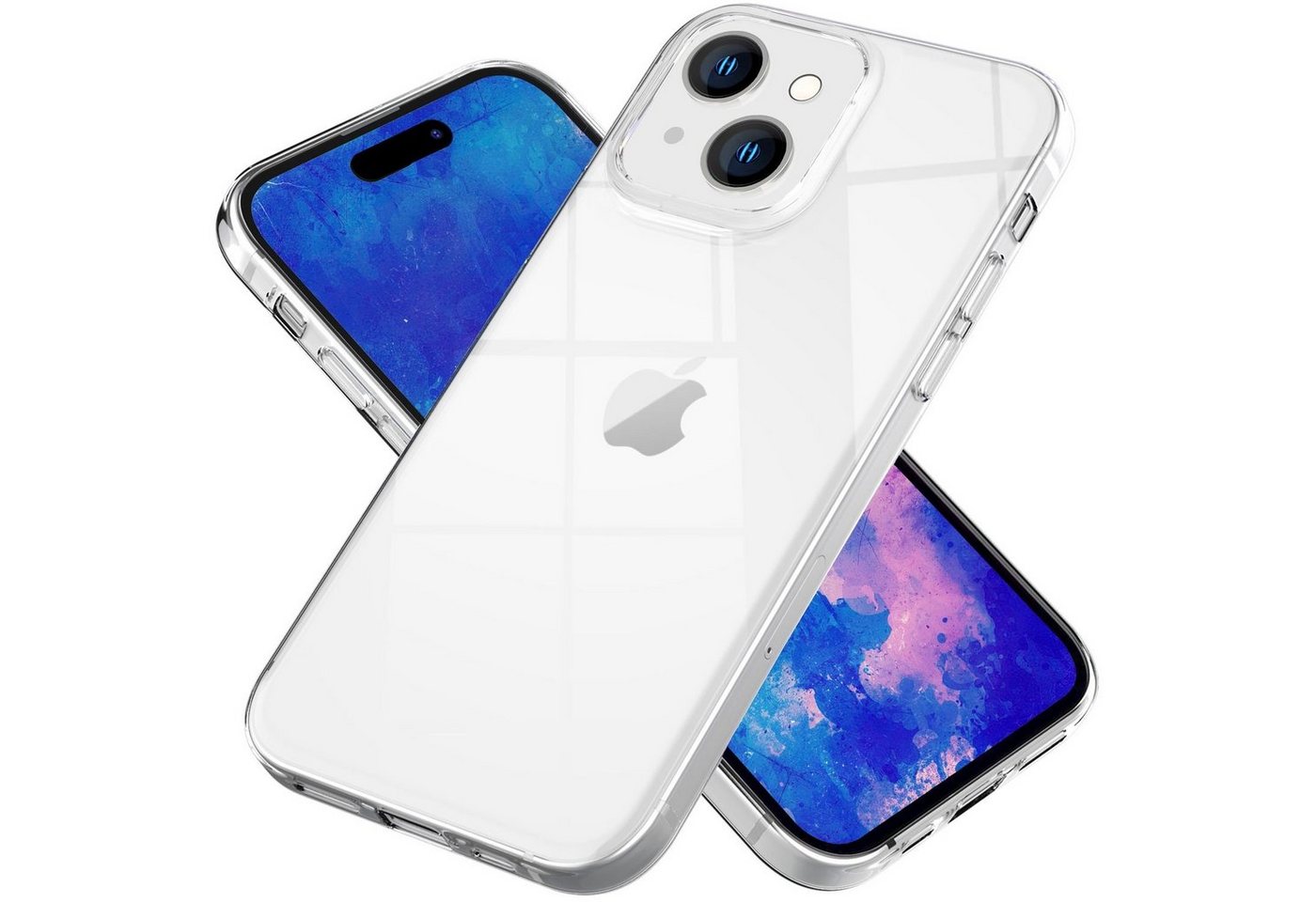 Nalia Smartphone-Hülle Apple iPhone 15, Klare Silikon Hülle / Transparent / Anti-Gelb / Kratzfest / Dünn Slim Nalia Smartphone-Hülle Apple iPhone 15, Klare Silikon Hülle / Transparent / Anti-Gelb / Kratzfest / Dünn Slim von Nalia