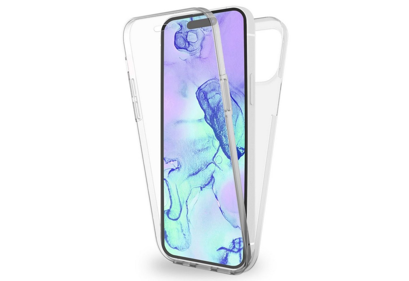 Nalia Smartphone-Hülle Apple iPhone 15 Pro, Klare 360 Grad Hülle / Rundumschutz / Transparent / Displayschutz Case Nalia Smartphone-Hülle Apple iPhone 15 Pro, Klare 360 Grad Hülle / Rundumschutz / Transparent / Displayschutz Case von Nalia