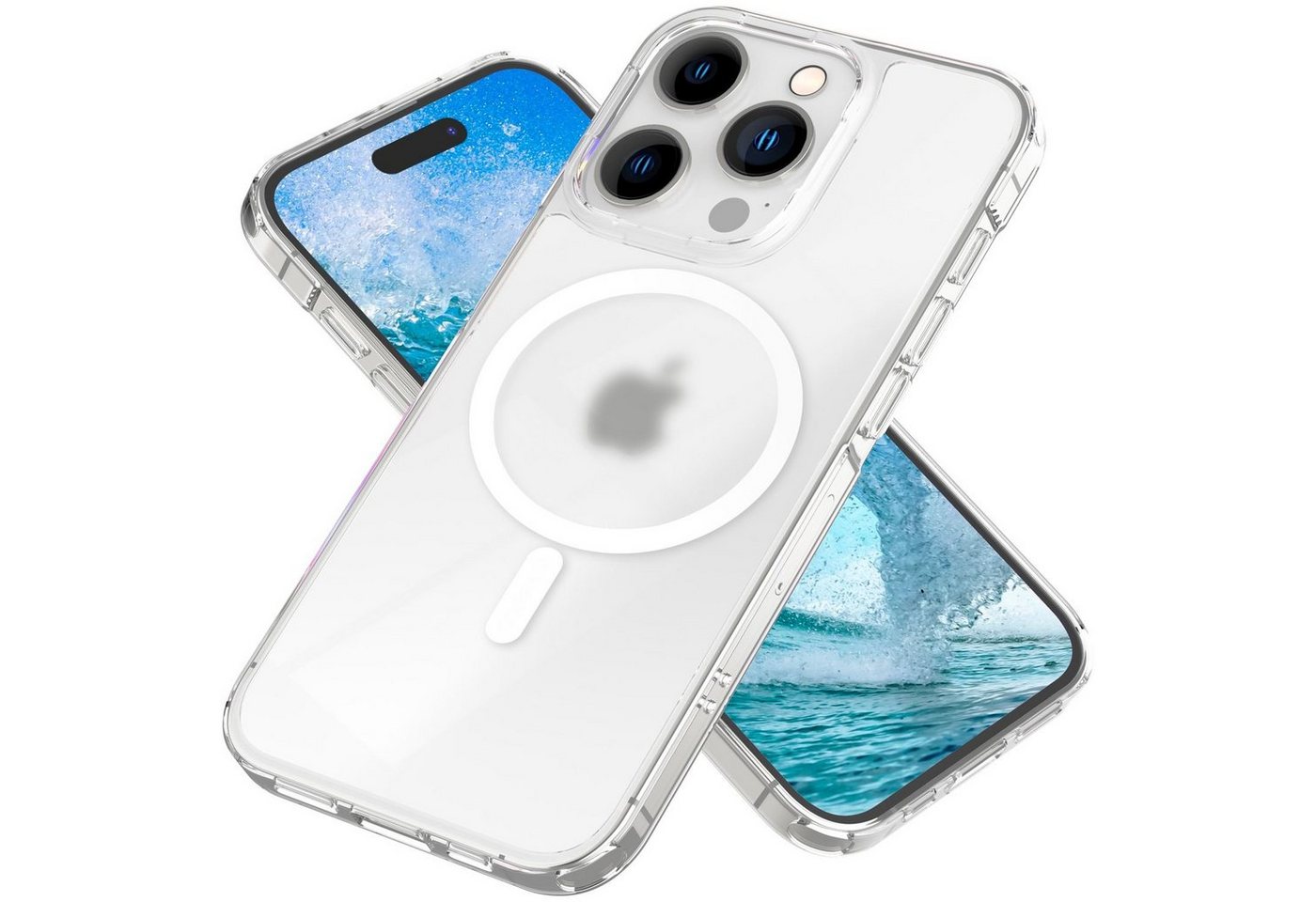 Nalia Smartphone-Hülle Apple iPhone 15 Pro, Matte Klare Harte Hülle / MagSafe Funktion / Anti-Schock / Kratzfest Nalia Smartphone-Hülle Apple iPhone 15 Pro, Matte Klare Harte Hülle / MagSafe Funktion / Anti-Schock / Kratzfest von Nalia