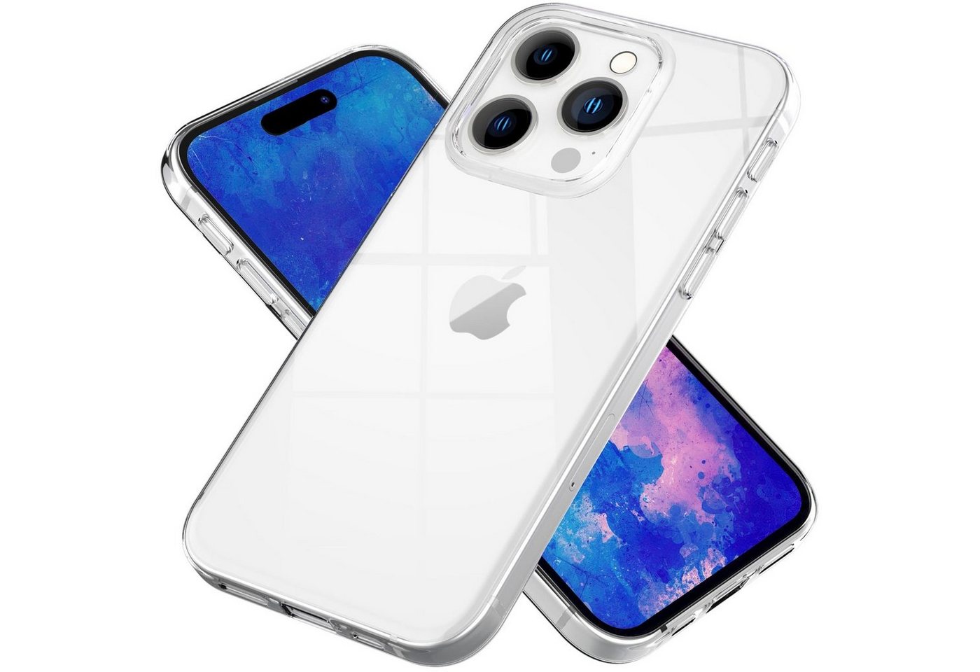 Nalia Smartphone-Hülle Apple iPhone 15 Pro Max, Klare Silikon Hülle / Transparent / Anti-Gelb / Kratzfest / Dünn Slim Nalia Smartphone-Hülle Apple iPhone 15 Pro Max, Klare Silikon Hülle / Transparent / Anti-Gelb / Kratzfest / Dünn Slim von Nalia