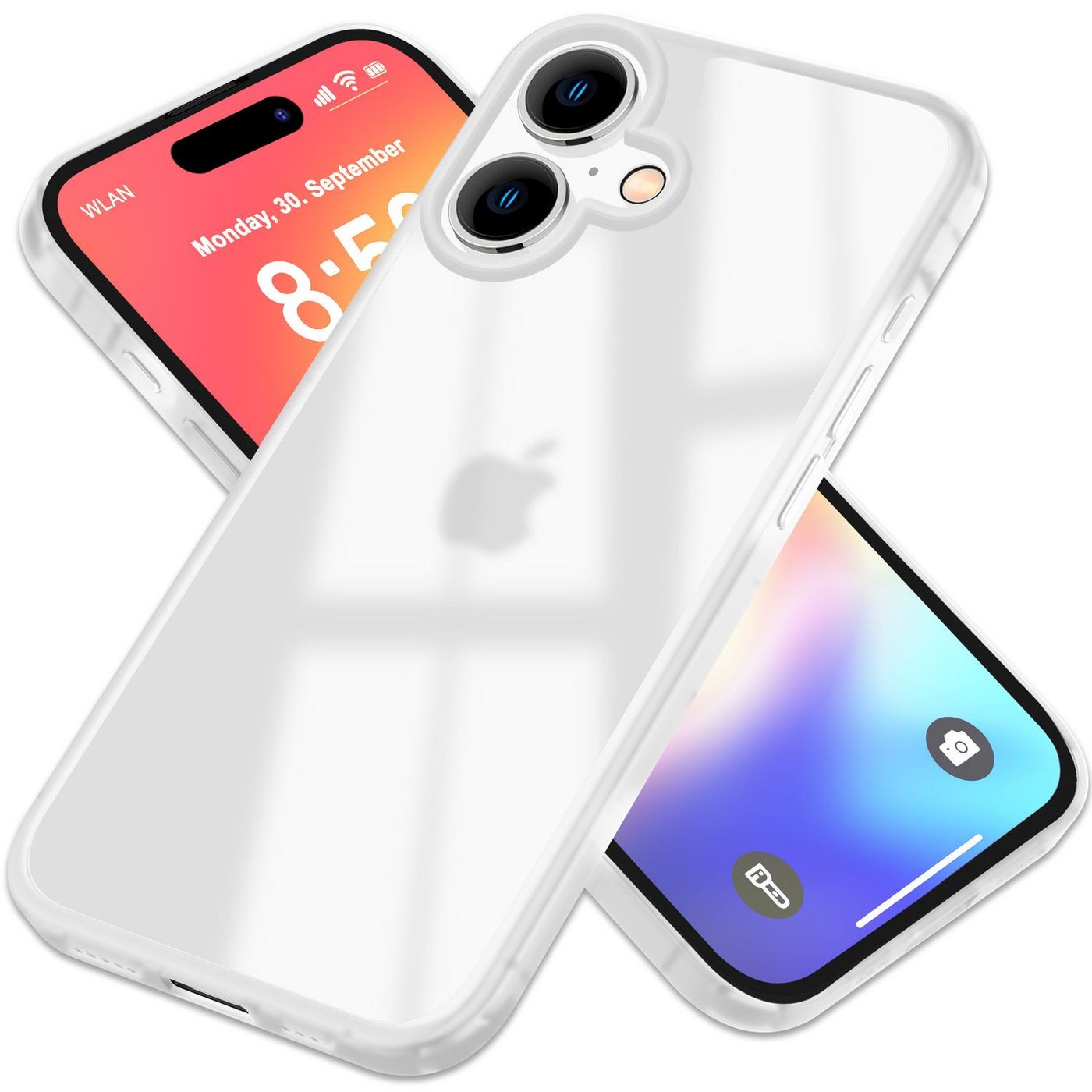Nalia Smartphone-Hülle Apple iPhone 16, Matte Hybrid Hülle / Semi-Transparent / Hard Cover / Fallschutz Rahmen Nalia Smartphone-Hülle Apple iPhone 16, Matte Hybrid Hülle / Semi-Transparent / Hard Cover / Fallschutz Rahmen von Nalia