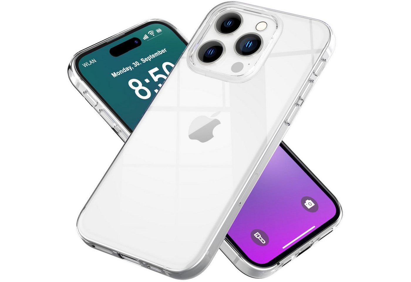 Nalia Smartphone-Hülle Apple iPhone 16 Pro, Klares Silikon Case / Transparent Durchsichtig / Anti-Gelb / Kratzfest Nalia Smartphone-Hülle Apple iPhone 16 Pro, Klares Silikon Case / Transparent Durchsichtig / Anti-Gelb / Kratzfest von Nalia