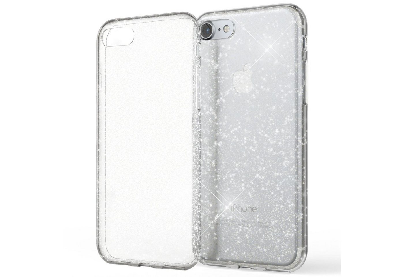 Nalia Smartphone-Hülle Apple iPhone 7 Apple iPhone 8 Apple iPhone SE 2020, Klare Glitzer Hülle / Silikon Transparent / Glitter Cover / Bling Case Nalia Smartphone-Hülle Apple iPhone 7 Apple iPhone 8 Apple iPhone SE 2020, Klare Glitzer Hülle / Silikon Transparent / Glitter Cover / Bling Case von Nalia