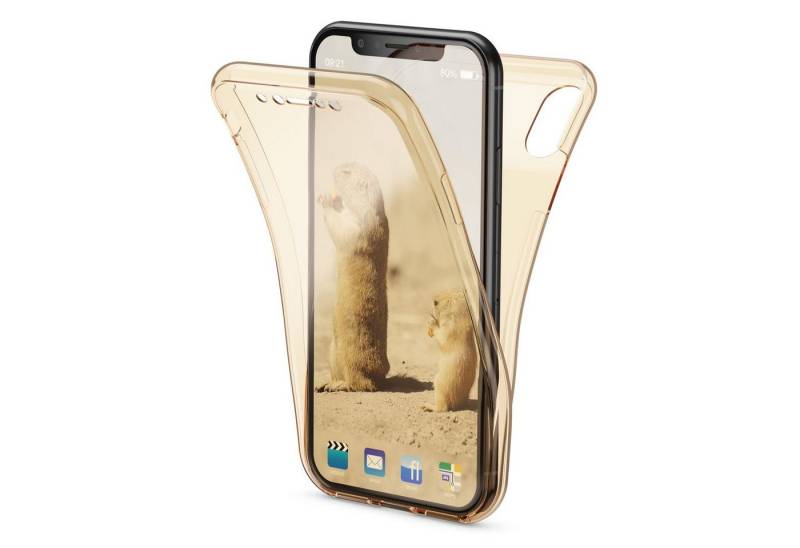 Nalia Smartphone-Hülle Apple iPhone X Apple iPhone XS, Transparente 360 Grad Silikon Hülle / Rundumschutz / Full Cover Etui von Nalia