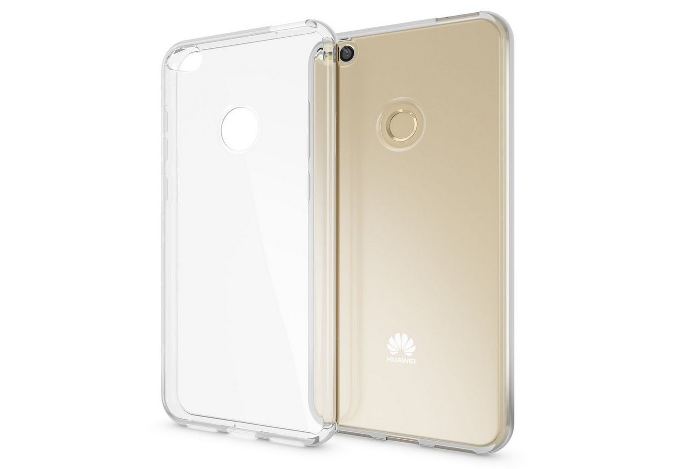 Nalia Smartphone-Hülle Huawei P8 Lite (2017), Klare Silikon Hülle / Extrem Transparent / Durchsichtig / Anti-Gelb von Nalia