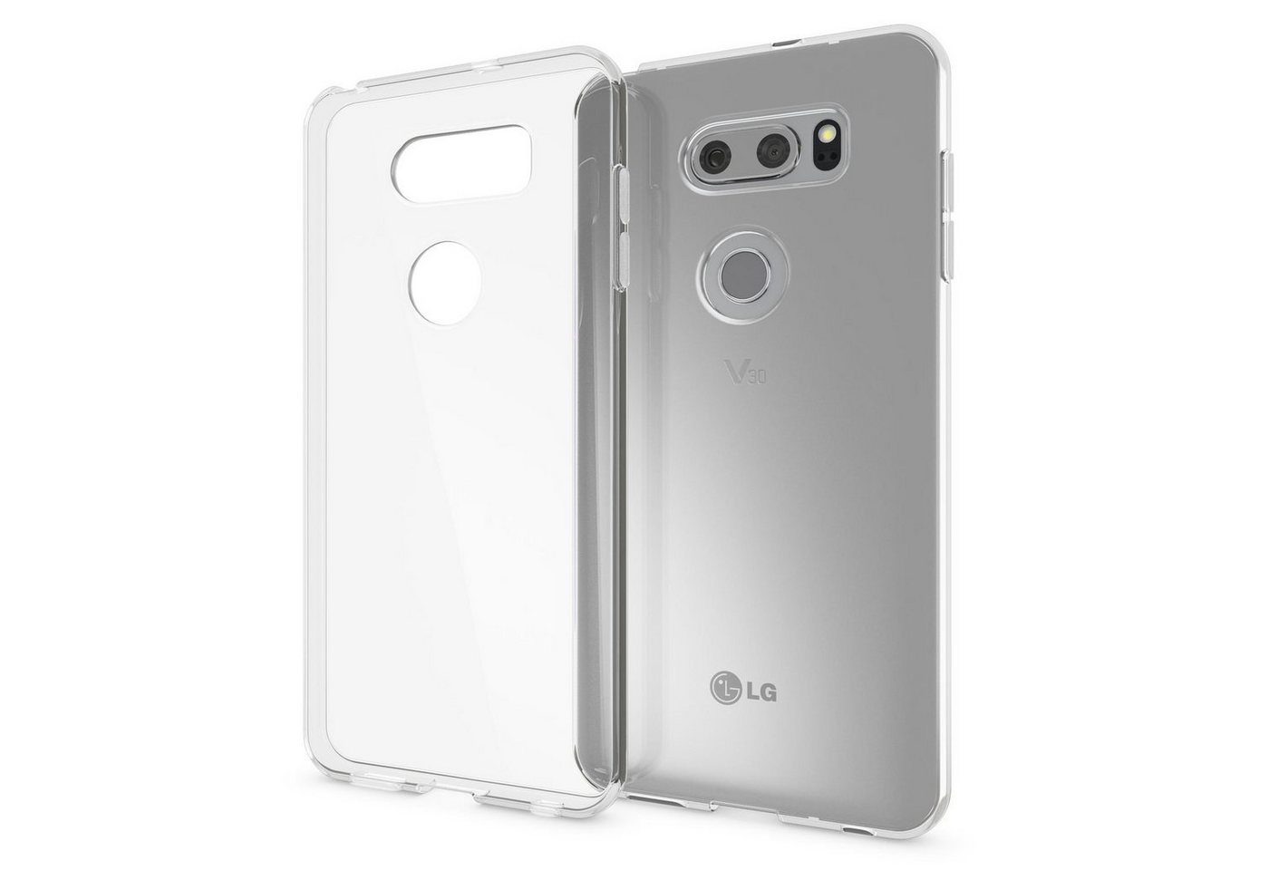 Nalia Smartphone-Hülle LG V30, Klare Silikon Hülle / Extrem Transparent / Vergilbungsfrei / Stoßfest / Kratzfest / Durchsichtige Dünne Schutzhülle / Clear Phone Case / Soft Cover / Anti-Gelb / Flexibel / Handy-Schale Etui Bumper Phone Backcover Handycase Handycover von Nalia