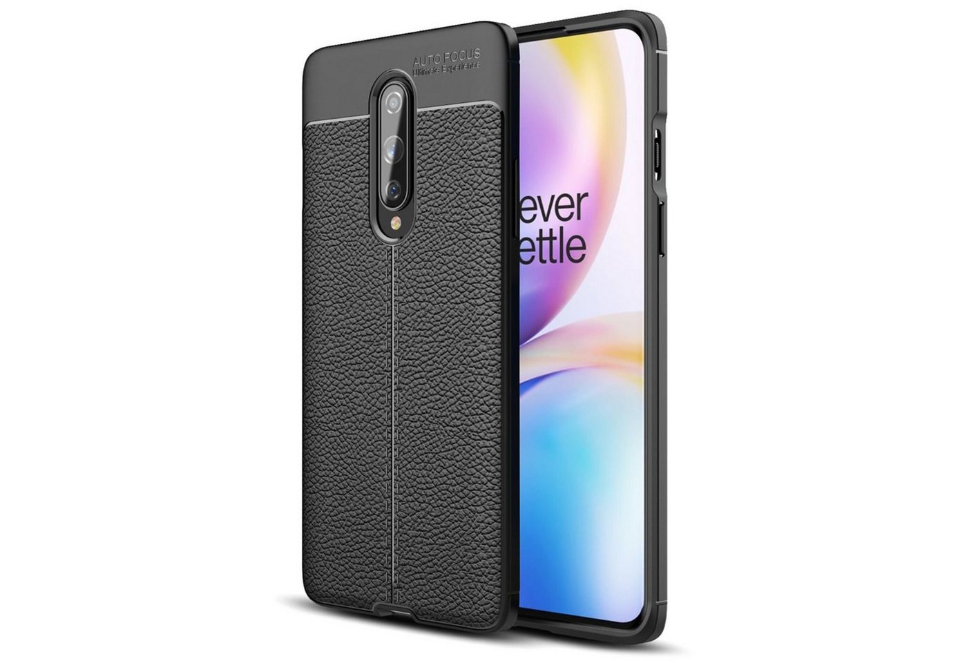 Nalia Smartphone-Hülle OnePlus 8, Leder-Look Silikon Hülle / Anti-Fingerabdruck / Kratzfest / Stoßfest / Rutschfest / Leder-Optik aus Silikon Schutzhülle / Soft Case / Phone Cover / Handy-Tasche Bumper Etui Handycase Backcover Handy-Schale Handycover von Nalia