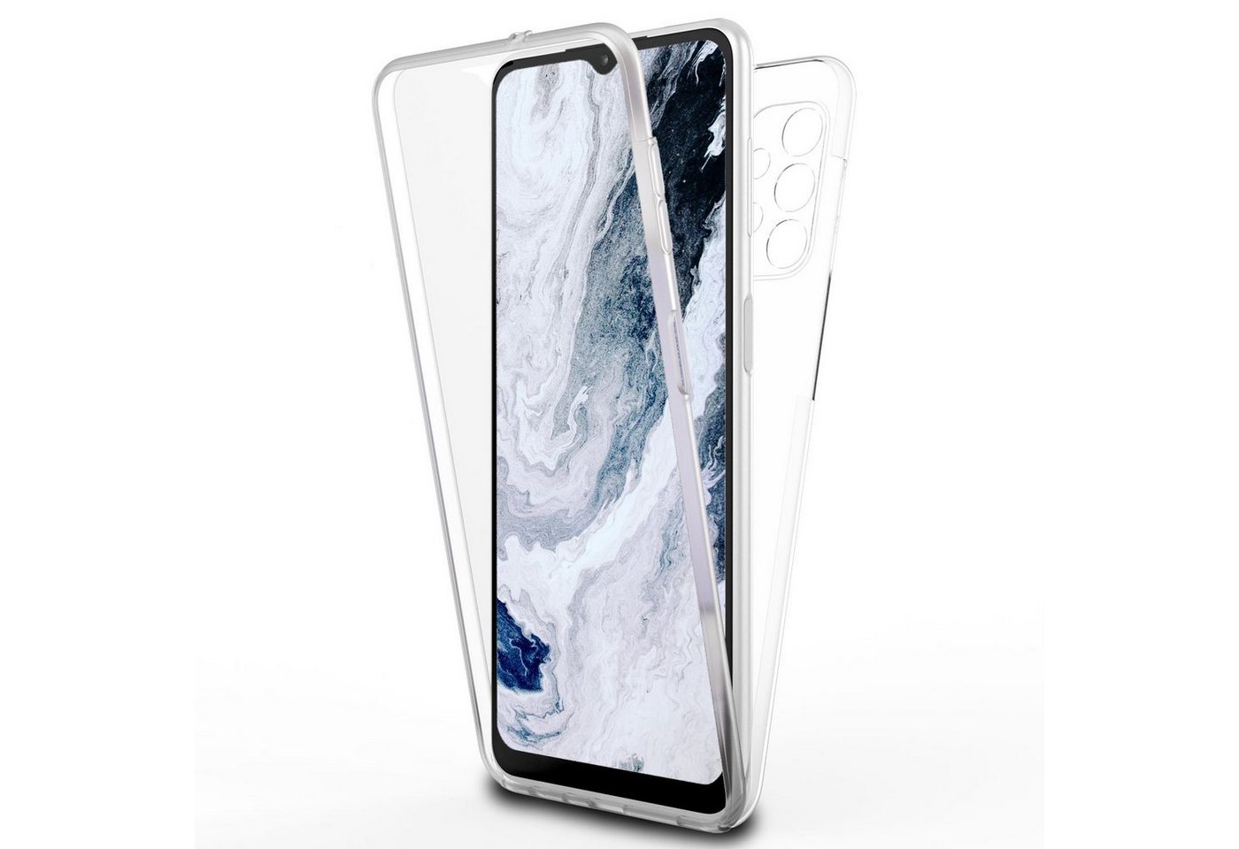 Nalia Smartphone-Hülle Samsung Galaxy A13, Klare 360 Grad Hülle / Rundumschutz / Transparent / Displayschutz Case Nalia Smartphone-Hülle Samsung Galaxy A13, Klare 360 Grad Hülle / Rundumschutz / Transparent / Displayschutz Case von Nalia