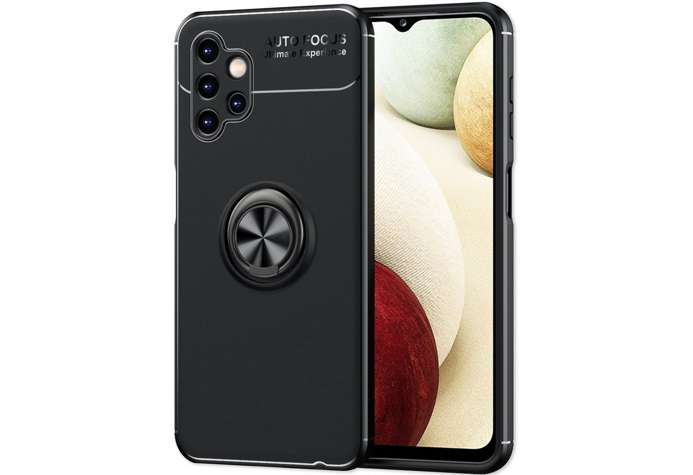 Nalia Smartphone-Hülle Samsung Galaxy A13, Matte Ring Silikon Hülle / 360 Grad Ring / Standfunktion / Rutschfest Nalia Smartphone-Hülle Samsung Galaxy A13, Matte Ring Silikon Hülle / 360 Grad Ring / Standfunktion / Rutschfest von Nalia