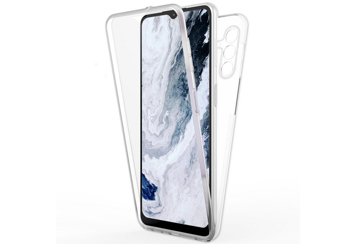 Nalia Smartphone-Hülle Samsung Galaxy A13 5G, Klare 360 Grad Hülle / Rundumschutz / Transparent / Displayschutz Case Nalia Smartphone-Hülle Samsung Galaxy A13 5G, Klare 360 Grad Hülle / Rundumschutz / Transparent / Displayschutz Case von Nalia