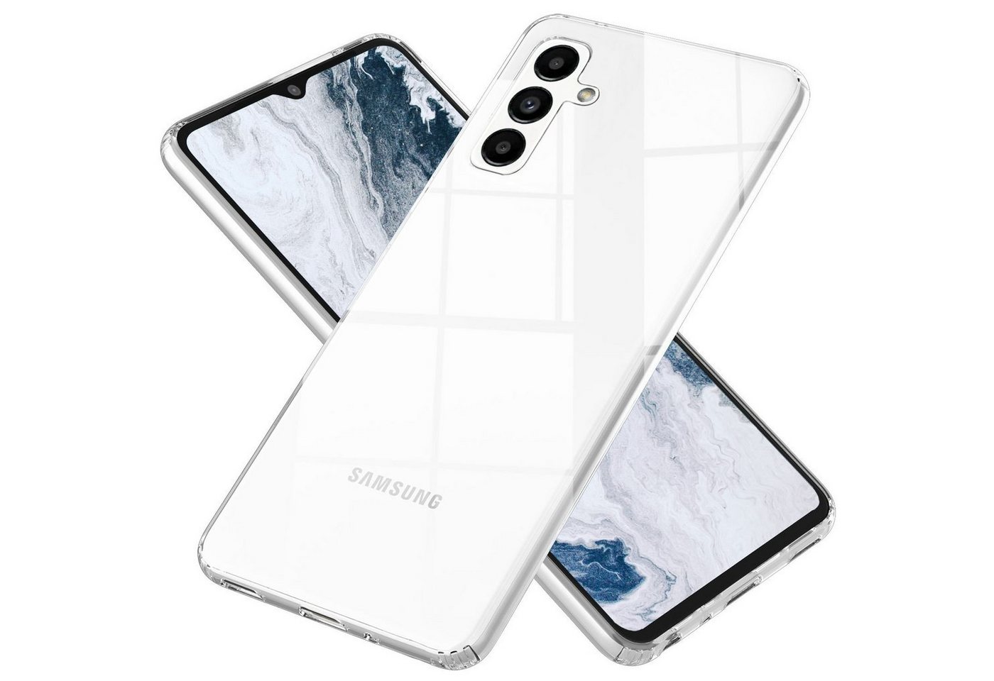 Nalia Smartphone-Hülle Samsung Galaxy A13 5G, Klare Hybrid Hülle / Harte Rückseite / Kratzfest / Super Transparent Nalia Smartphone-Hülle Samsung Galaxy A13 5G, Klare Hybrid Hülle / Harte Rückseite / Kratzfest / Super Transparent von Nalia