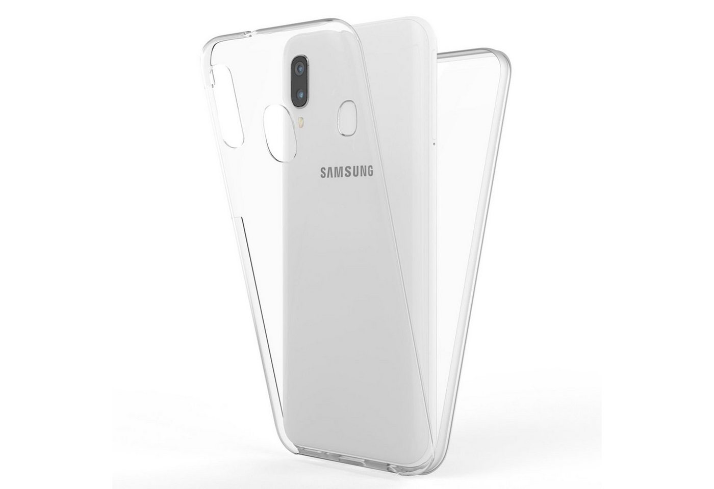 Nalia Smartphone-Hülle Samsung Galaxy A20e, Klare 360 Grad Hülle / Rundumschutz / Transparent / Displayschutz Case Nalia Smartphone-Hülle Samsung Galaxy A20e, Klare 360 Grad Hülle / Rundumschutz / Transparent / Displayschutz Case von Nalia