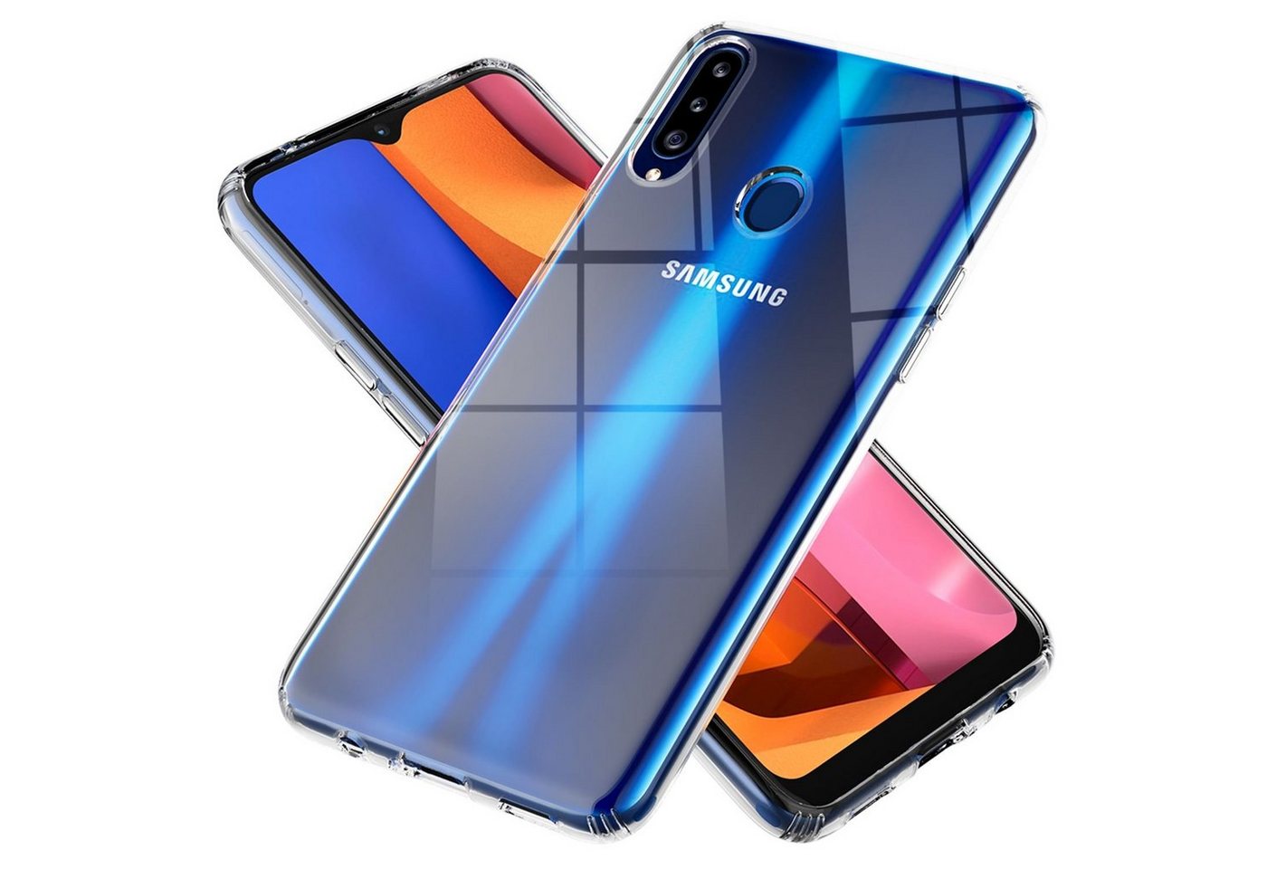 Nalia Smartphone-Hülle Samsung Galaxy A20s, Klare Hybrid Hülle / Harte Rückseite / Kratzfest / Super Transparent Nalia Smartphone-Hülle Samsung Galaxy A20s, Klare Hybrid Hülle / Harte Rückseite / Kratzfest / Super Transparent von Nalia