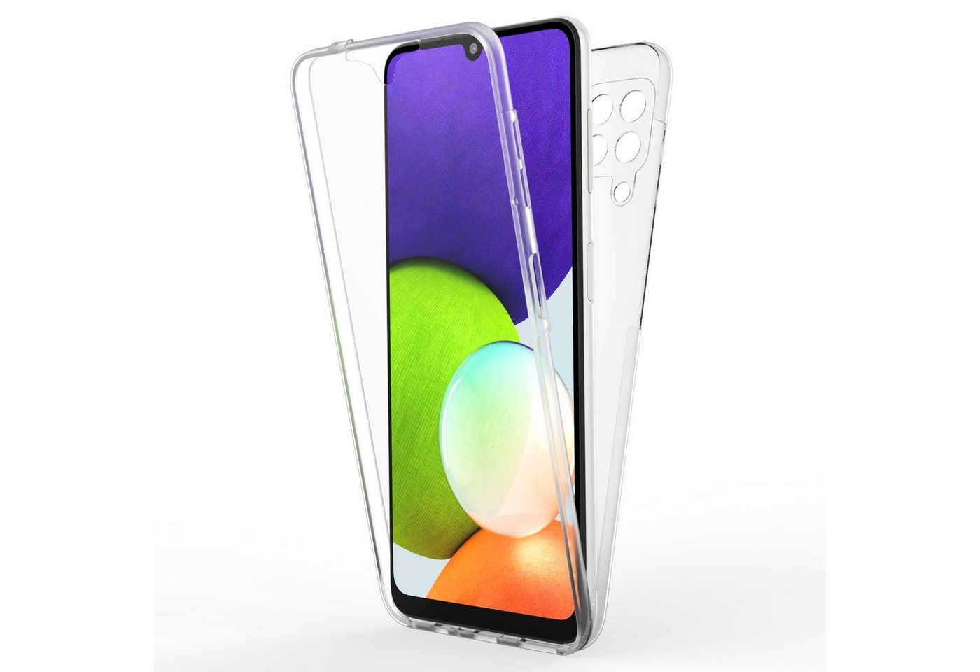 Nalia Smartphone-Hülle Samsung Galaxy A22, Klare 360 Grad Hülle / Rundumschutz / Transparent / Displayschutz Case Nalia Smartphone-Hülle Samsung Galaxy A22, Klare 360 Grad Hülle / Rundumschutz / Transparent / Displayschutz Case von Nalia