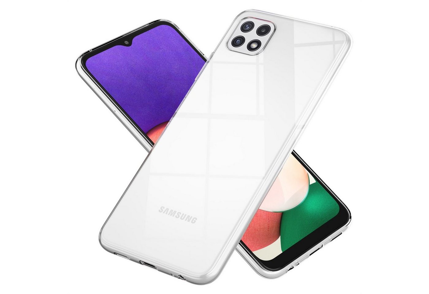 Nalia Smartphone-Hülle Samsung Galaxy A22 5G, Klare Silikon Hülle / Extrem Transparent / Durchsichtig / Anti-Gelb Nalia Smartphone-Hülle Samsung Galaxy A22 5G, Klare Silikon Hülle / Extrem Transparent / Durchsichtig / Anti-Gelb von Nalia