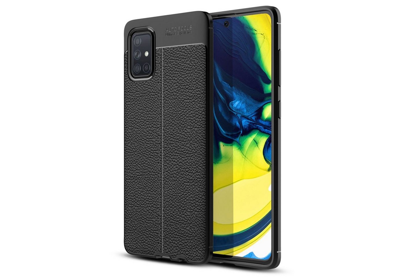 Nalia Smartphone-Hülle Samsung Galaxy A51, Leder Look Silikon Hülle / Anti-Fingerabdruck / Kratzfest / Rutschfest Nalia Smartphone-Hülle Samsung Galaxy A51, Leder Look Silikon Hülle / Anti-Fingerabdruck / Kratzfest / Rutschfest von Nalia