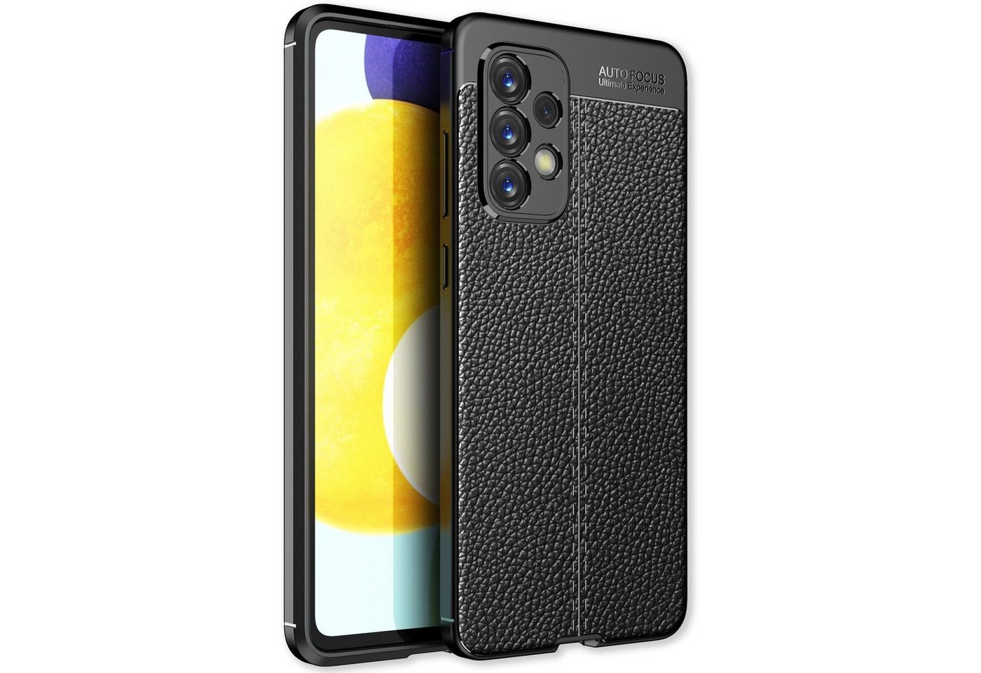 Nalia Smartphone-Hülle Samsung Galaxy A53, Leder-Look Silikon Hülle / Anti-Fingerabdruck / Kratzfest / Rutschfest von Nalia