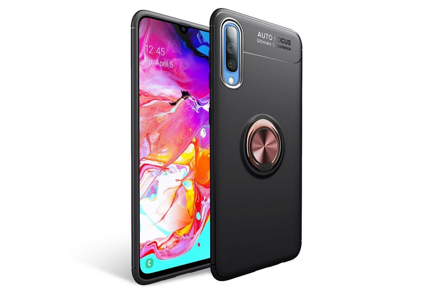 Nalia Smartphone-Hülle Samsung Galaxy A70, Matte Silikon Hülle mit Ring / Drehbarer Fingerhalter / Standfunktion Nalia Smartphone-Hülle Samsung Galaxy A70, Matte Silikon Hülle mit Ring / Drehbarer Fingerhalter / Standfunktion von Nalia
