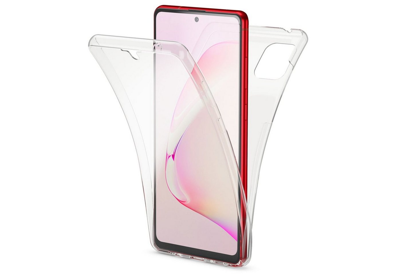 Nalia Smartphone-Hülle Samsung Galaxy Note 10 Lite, Transparente 360 Grad Silikon Hülle / Rundumschutz / Full Cover Etui Nalia Smartphone-Hülle Samsung Galaxy Note 10 Lite, Transparente 360 Grad Silikon Hülle / Rundumschutz / Full Cover Etui von Nalia