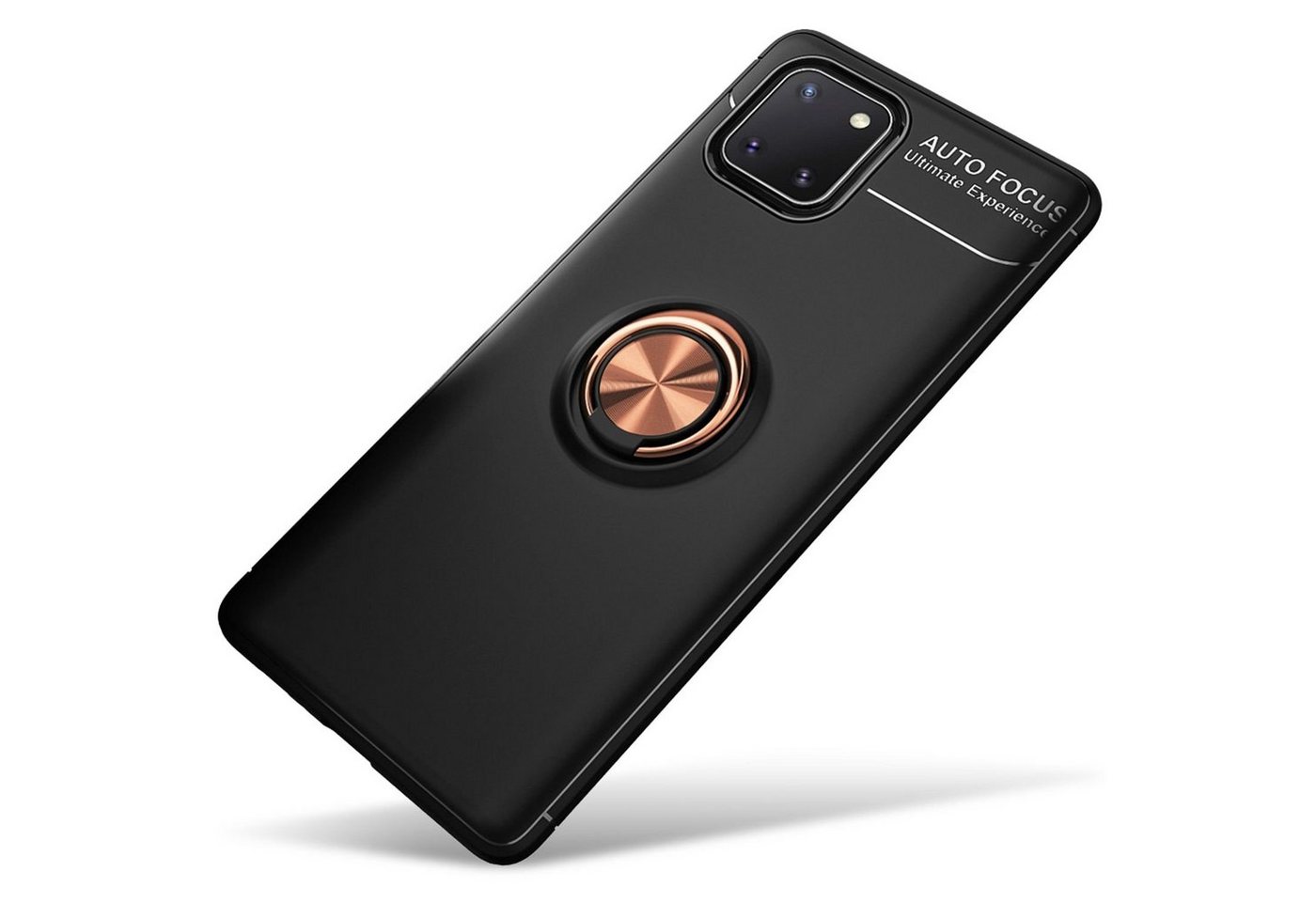 Nalia Smartphone-Hülle Samsung Galaxy Note 10 Lite, Matte Ring Silikon Hülle / 360 Grad Ring / Standfunktion / Rutschfest Nalia Smartphone-Hülle Samsung Galaxy Note 10 Lite, Matte Ring Silikon Hülle / 360 Grad Ring / Standfunktion / Rutschfest von Nalia