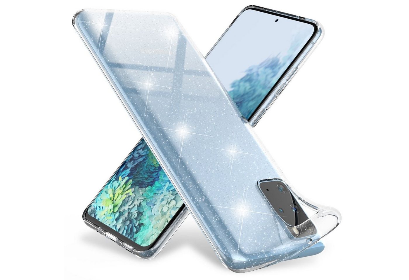 Nalia Smartphone-Hülle Samsung Galaxy S20 Plus, Klare Glitzer Hülle / Silikon Transparent / Glitter Cover / Bling Case Nalia Smartphone-Hülle Samsung Galaxy S20 Plus, Klare Glitzer Hülle / Silikon Transparent / Glitter Cover / Bling Case von Nalia