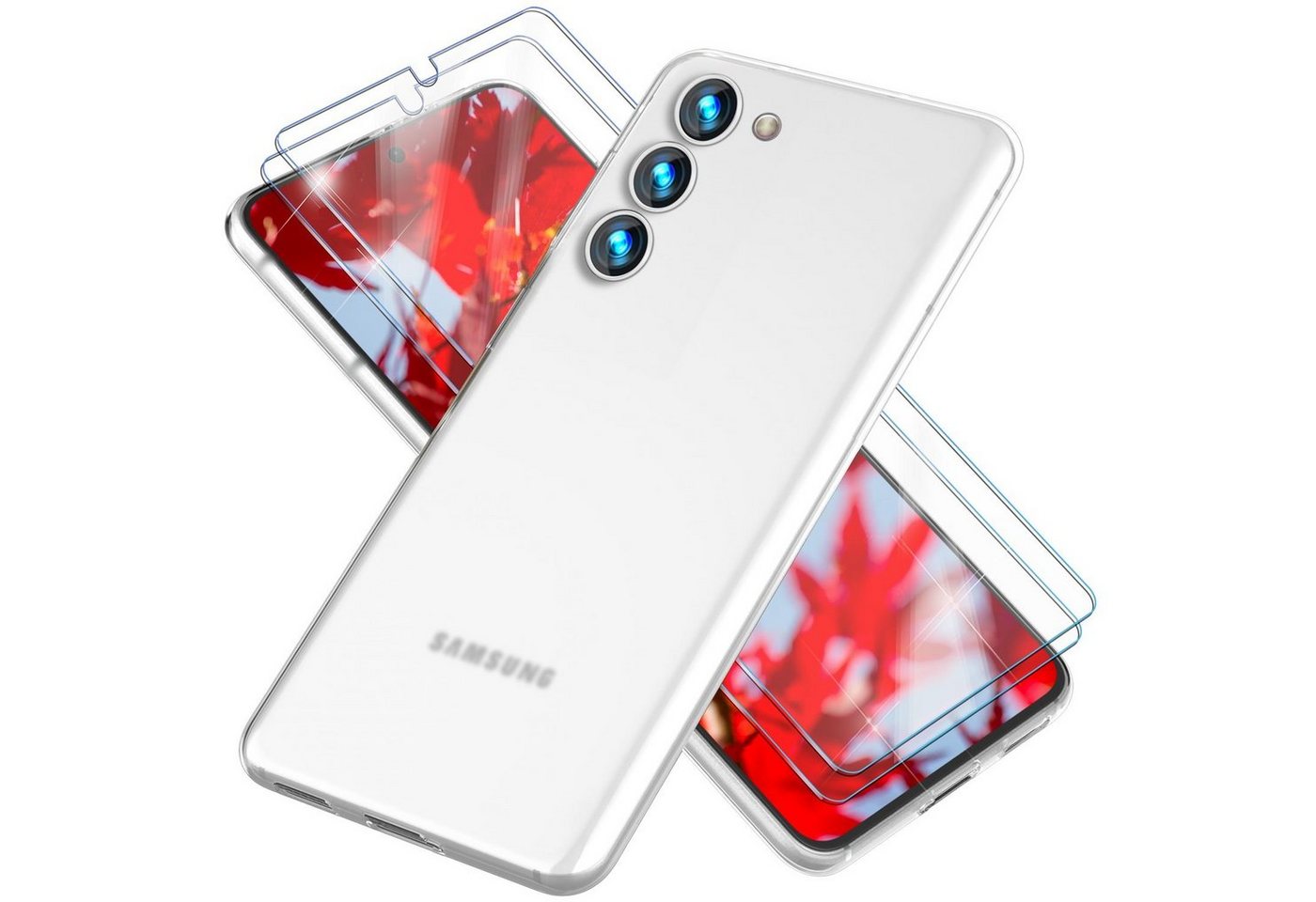 Nalia Smartphone-Hülle Samsung Galaxy S23, Extrem Dünnes Mattes Hardcase / Hülle 0,3mm Schlank / 2x Displayschutz Nalia Smartphone-Hülle Samsung Galaxy S23, Extrem Dünnes Mattes Hardcase / Hülle 0,3mm Schlank / 2x Displayschutz von Nalia