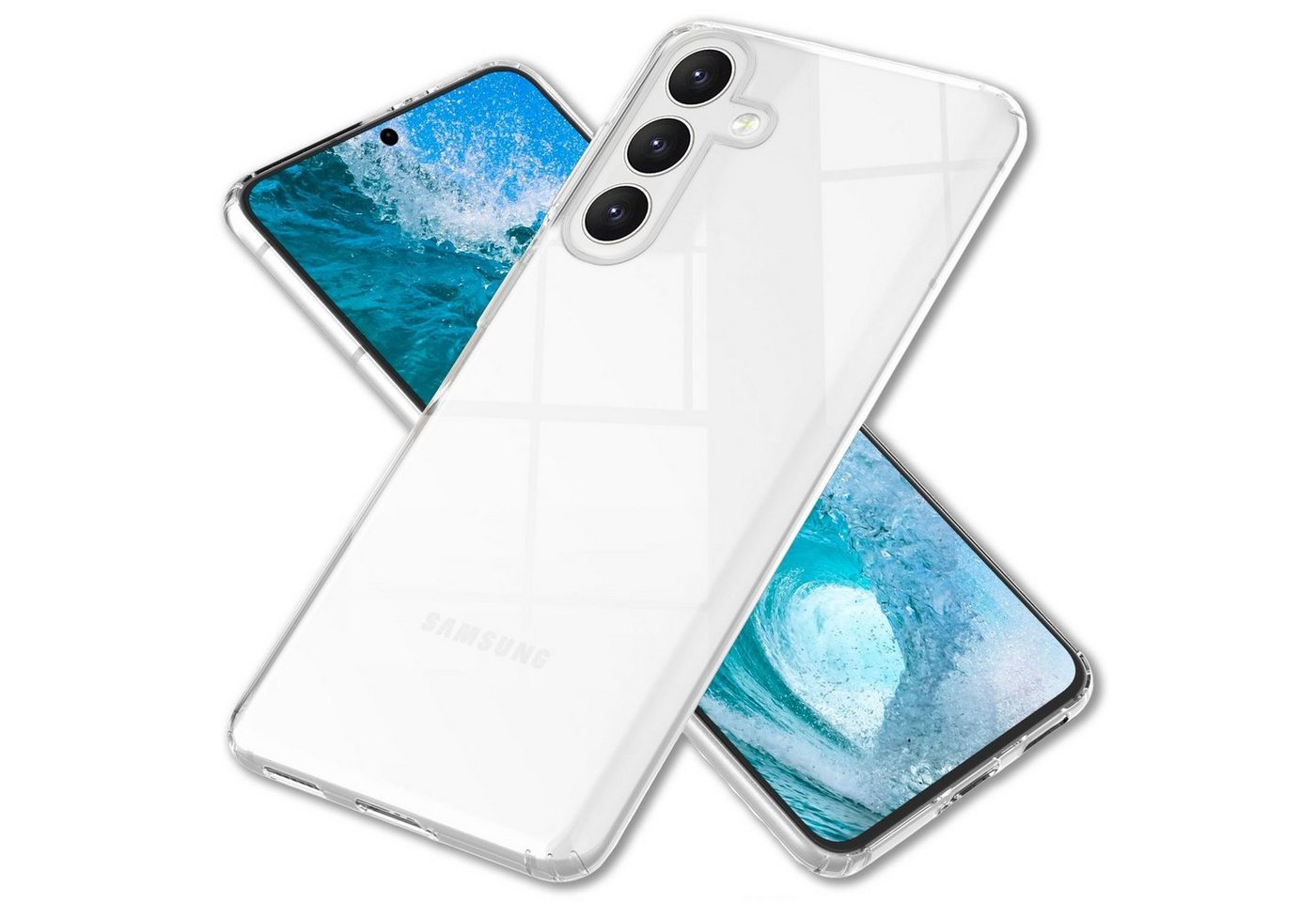 Nalia Smartphone-Hülle Samsung Galaxy S24 Plus, Klare Hybrid Hülle / Harte Rückseite / Kratzfest / Super Transparent Nalia Smartphone-Hülle Samsung Galaxy S24 Plus, Klare Hybrid Hülle / Harte Rückseite / Kratzfest / Super Transparent von Nalia