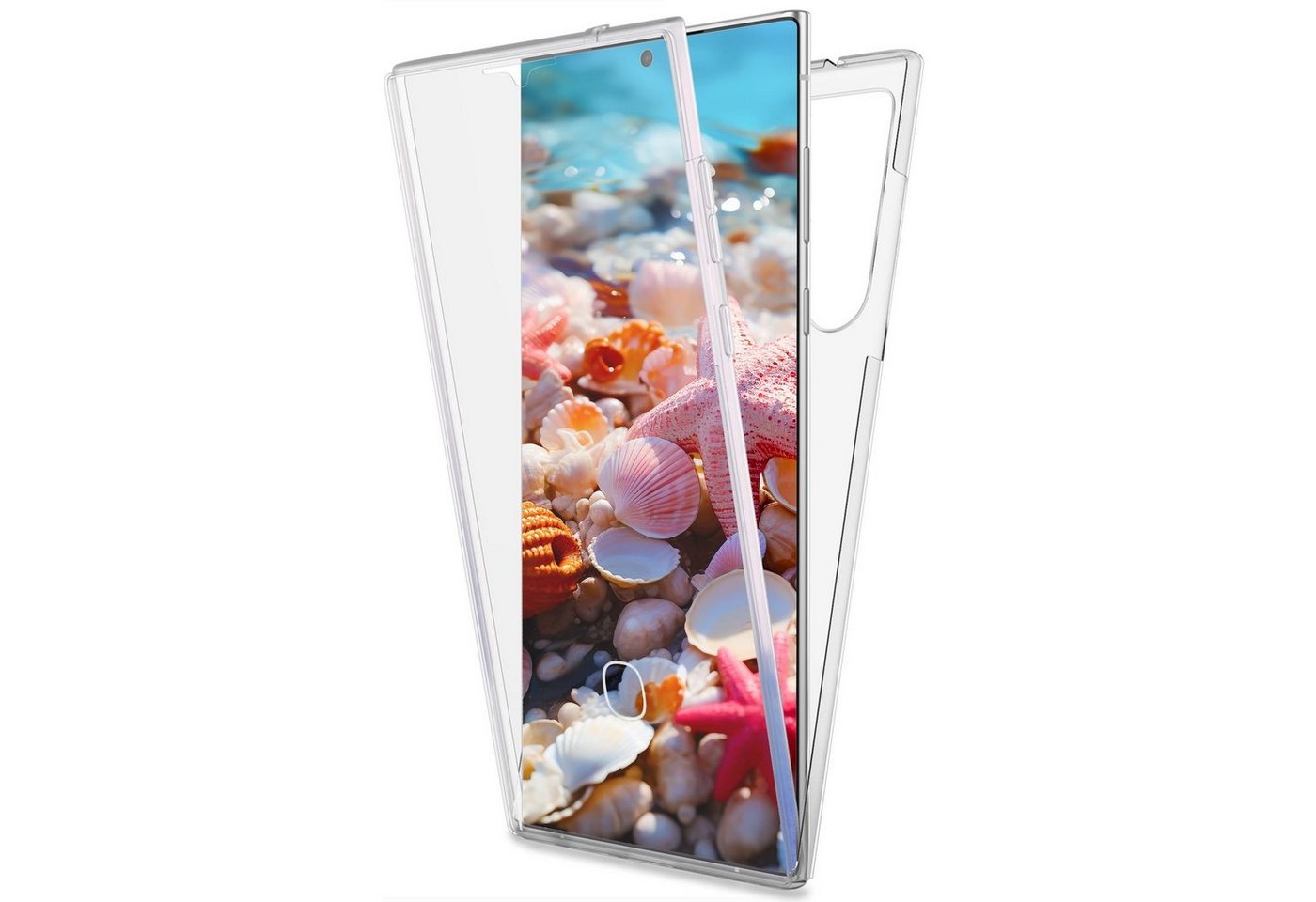 Nalia Smartphone-Hülle Samsung Galaxy S24 Ultra, Klare 360 Grad Hülle / Transparenter Rundum Schutz / Anti-Gelb Cover Nalia Smartphone-Hülle Samsung Galaxy S24 Ultra, Klare 360 Grad Hülle / Transparenter Rundum Schutz / Anti-Gelb Cover von Nalia