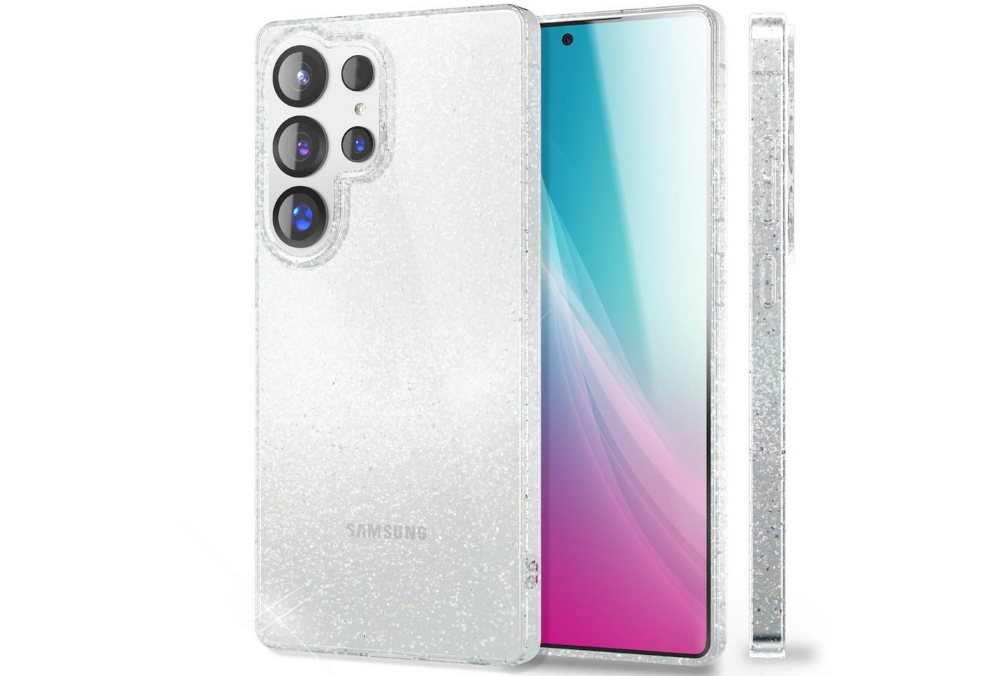Nalia Smartphone-Hülle Samsung Galaxy S25 Ultra, Dazzlin / Klare Funkelnde Glitzer Hülle / Glamour Glitter Cover / TPU Nalia Smartphone-Hülle Samsung Galaxy S25 Ultra, Dazzlin / Klare Funkelnde Glitzer Hülle / Glamour Glitter Cover / TPU von Nalia