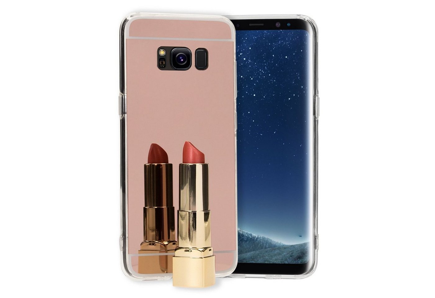 Nalia Smartphone-Hülle Samsung Galaxy S8, Spiegel Silikon Hülle / Slim Mirror Case / Verspiegelte Schutzhülle Nalia Smartphone-Hülle Samsung Galaxy S8, Spiegel Silikon Hülle / Slim Mirror Case / Verspiegelte Schutzhülle von Nalia