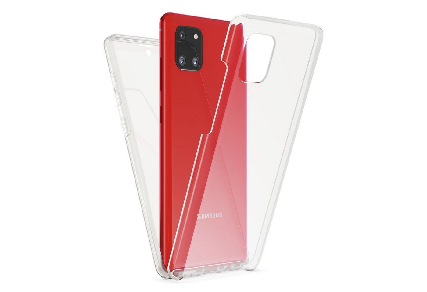 Nalia Smartphone-Hülle Samsung Note 10 Lite, Klare 360 Grad Silikon Hülle / Rundumschutz Vorder- und Rückseite / Schutzhülle Transparent / Vergilbungsfreies Case / Displayschutz Etui / Kratzfest / Durchsichtiges Komplettschutz Cover / Vorne & Hinten Schutz / Handy-Tasche Handyschale von Nalia