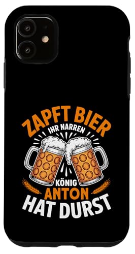 Anton Vorname Lustiger Biertrinker Spruch Hülle für iPhone 11 von Name Anton Lustiger Bier Spruch für Biertrinker