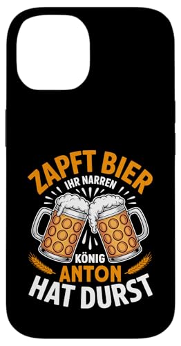 Anton Vorname Lustiger Biertrinker Spruch Hülle für iPhone 14 von Name Anton Lustiger Bier Spruch für Biertrinker