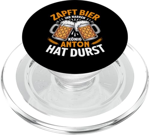 Anton Vorname Lustiger Biertrinker Spruch PopSockets PopGrip für MagSafe von Name Anton Lustiger Bier Spruch für Biertrinker