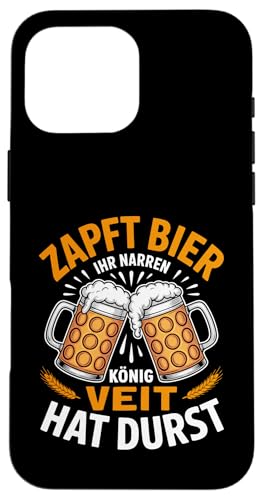 Veit Vorname Lustiger Biertrinker Spruch Hülle für iPhone 16 Pro Max von Name Veit Lustiger Bier Spruch für Biertrinker
