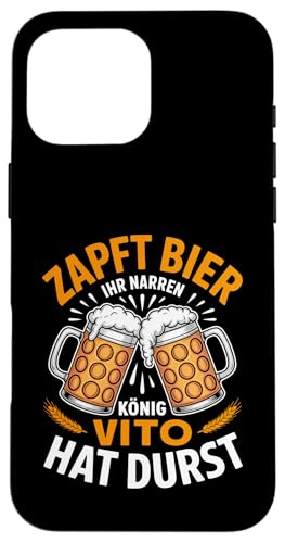 Vito Vorname Lustiger Biertrinker Spruch Hülle für iPhone 16 Pro Max Vito Vorname Lustiger Biertrinker Spruch Hülle für iPhone 16 Pro Max von Name Vito Lustiger Bier Spruch für Biertrinker