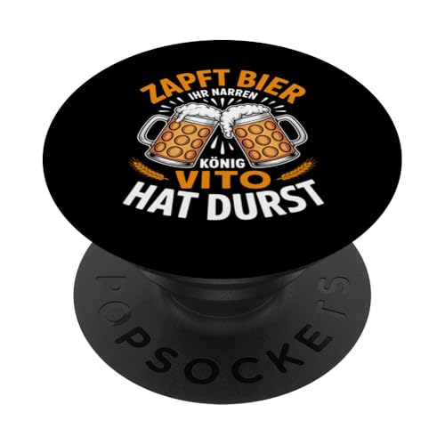 Vito Vorname Lustiger Biertrinker Spruch PopSockets Klebender PopGrip von Name Vito Lustiger Bier Spruch für Biertrinker