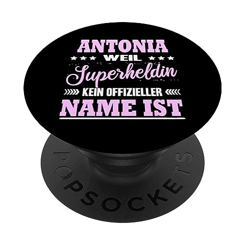 Name Antonia Vorname Namensgeschenke Namenstag Fun PopSockets mit austauschbarem PopGrip Name Antonia Vorname Namensgeschenke Namenstag Fun PopSockets mit austauschbarem PopGrip von Name Vorname Spruch Keine Offizielle Superheldin