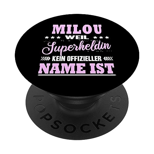 Name Milou Vorname Namensgeschenke Namenstag Fun PopSockets mit austauschbarem PopGrip von Name Vorname Spruch Keine Offizielle Superheldin