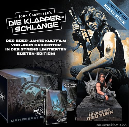 Die Klapperschlange - Limited Mediabook Edition, 4K + Blu-ray, mit 36 cm Sammler-Büste, Escape from New York Special Collector's Edition Die Klapperschlange - Limited Mediabook Edition, 4K + Blu-ray, mit 36 cm Sammler-Büste, Escape from New York Special Collector's Edition von Nameless Media