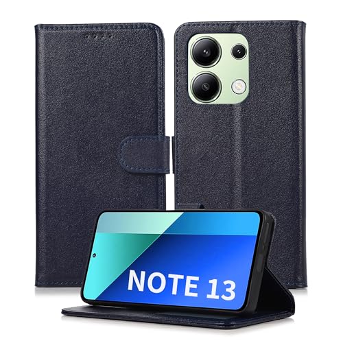 Namenand Handyhülle für Xiaomi Redmi Note 13 4G Hülle, Premium Lederhülle Klappbar Flip Wallet Kartenfach Standfunktion Case Klapphülle Schutzhülle für Xiaomi Redmi Note 13 4G (6.67") - Blau von Namenand