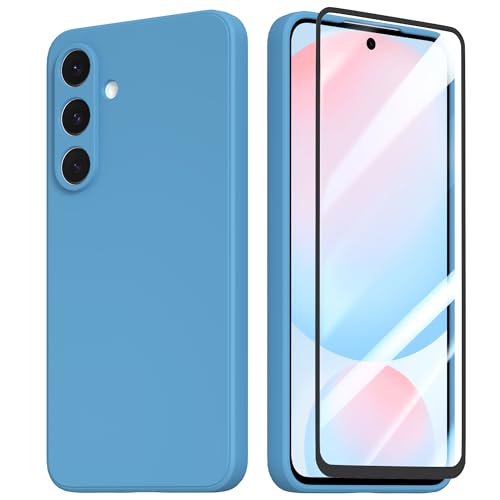 Namenand Hülle für Samsung Galaxy S24 FE 5G HandyHülle, mit Stück Schutzfolie, Ultradünnes Weiches TPU Silikon Stoßfest Schutzhülle für Samsung Galaxy S24 FE 5G Case Cover (6.7") - Blau von Namenand