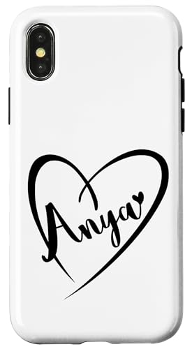 Anya Name Vorname Kalligrafie Herz Zeichnung Schwarz Hülle für iPhone X/XS Anya Name Vorname Kalligrafie Herz Zeichnung Schwarz Hülle für iPhone X/XS von Namensgeschenke Kalligrafie Herz