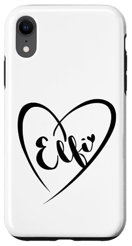 Elfi Name Vorname Kalligrafie Herz Zeichnung Schwarz Hülle für iPhone XR Elfi Name Vorname Kalligrafie Herz Zeichnung Schwarz Hülle für iPhone XR von Namensgeschenke Kalligrafie Herz