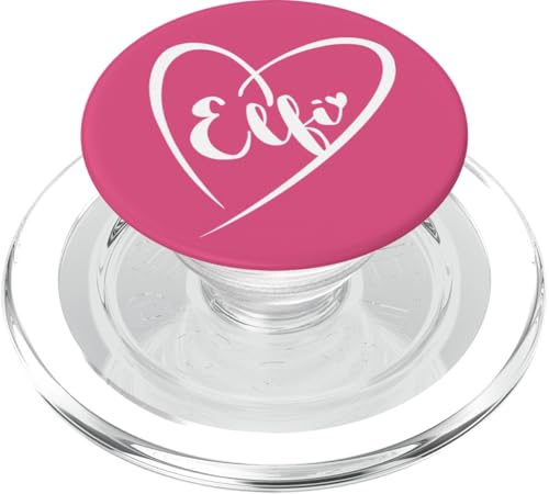 Elfi Name Vorname Kalligrafie Herz Zeichnung Weiß PopSockets PopGrip für MagSafe von Namensgeschenke Kalligrafie Herz