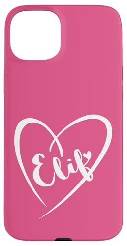 Elif Name Vorname Kalligrafie Herz Zeichnung Weiß Hülle für iPhone 15 Plus Elif Name Vorname Kalligrafie Herz Zeichnung Weiß Hülle für iPhone 15 Plus von Namensgeschenke Kalligrafie Herz