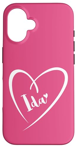 Ida Name Vorname Kalligrafie Herz Zeichnung Weiß Hülle für iPhone 16 Ida Name Vorname Kalligrafie Herz Zeichnung Weiß Hülle für iPhone 16 von Namensgeschenke Kalligrafie Herz